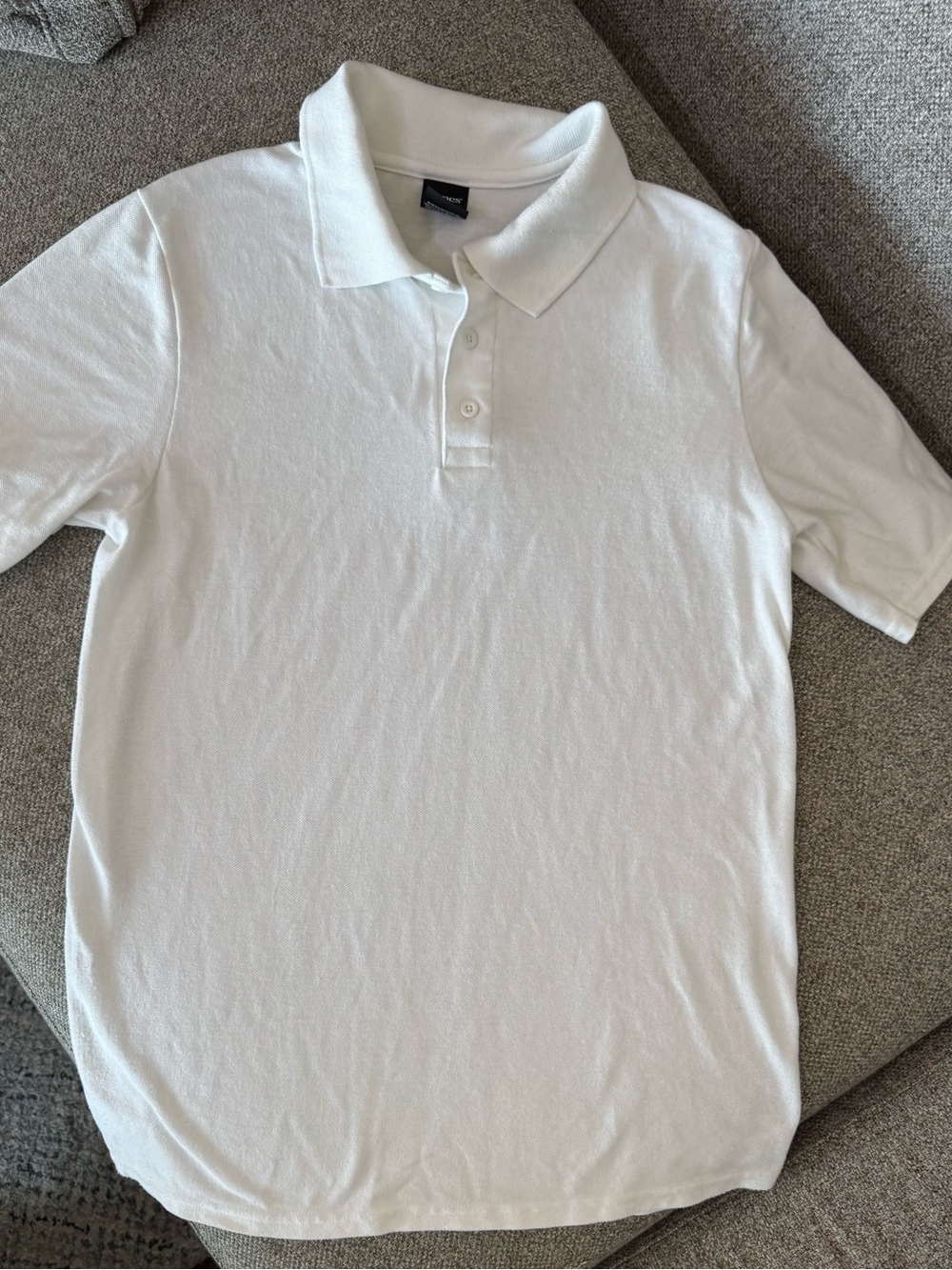 Hanes White Men's Polo Shirt